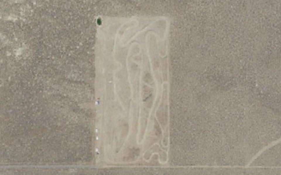 La Pine motocross track seen from above