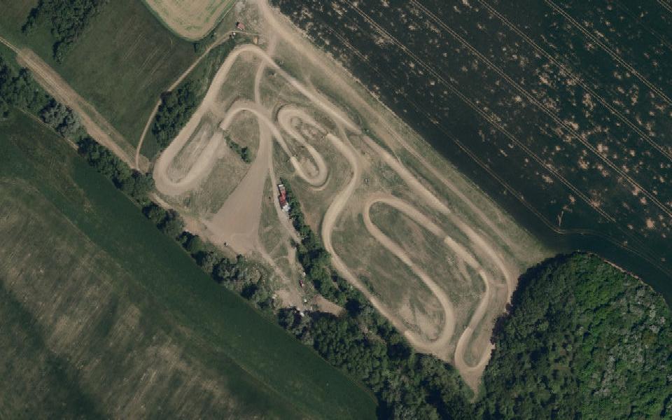 Motokrosová trať Prakšice vu du ciel