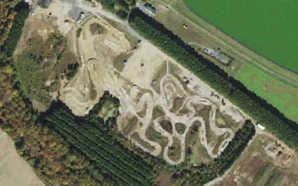 Easton motocross track seen from above