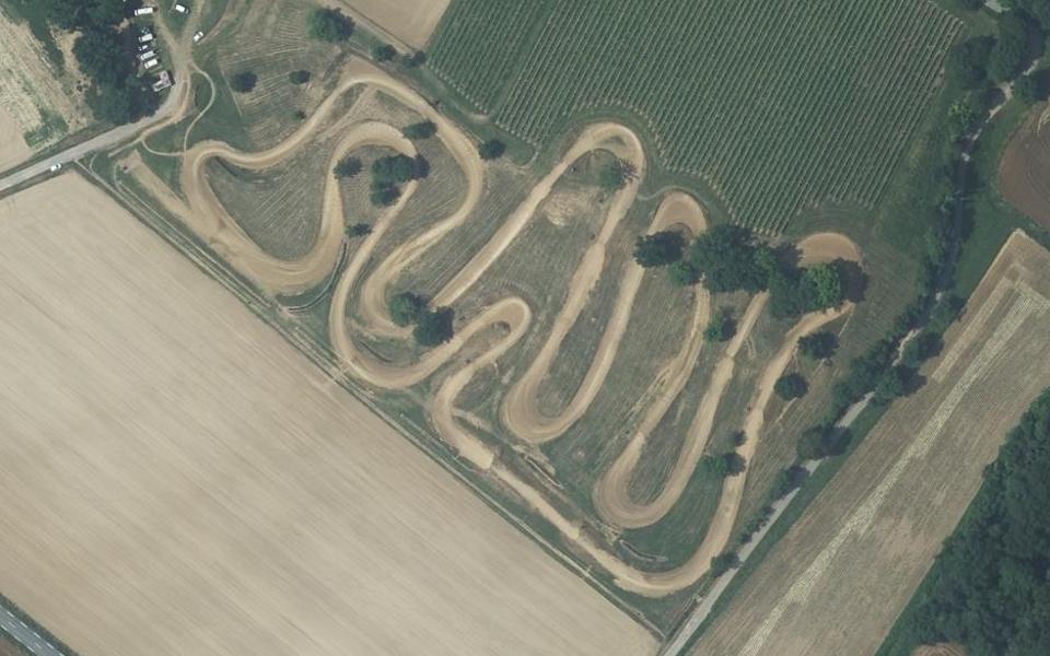 Circuit de Motocross de Beaumarchés vu du ciel