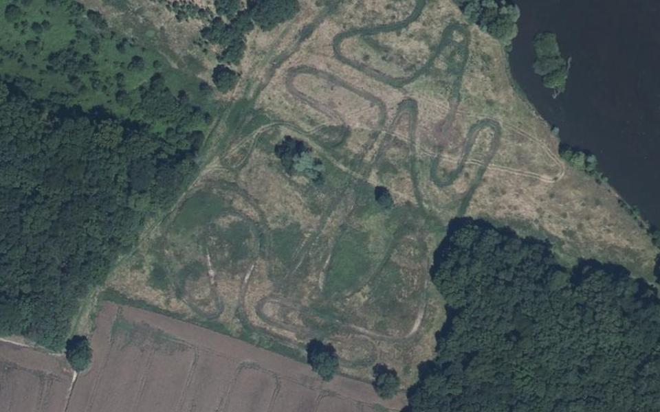 Saint-Loup motocross track seen from above