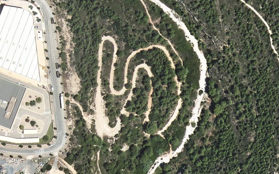 Colldejou motocross track seen from above