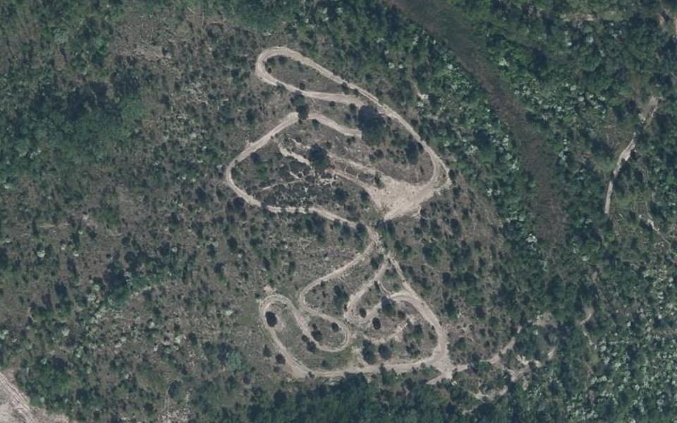 Terrain de motocross de Mérindol vu du ciel