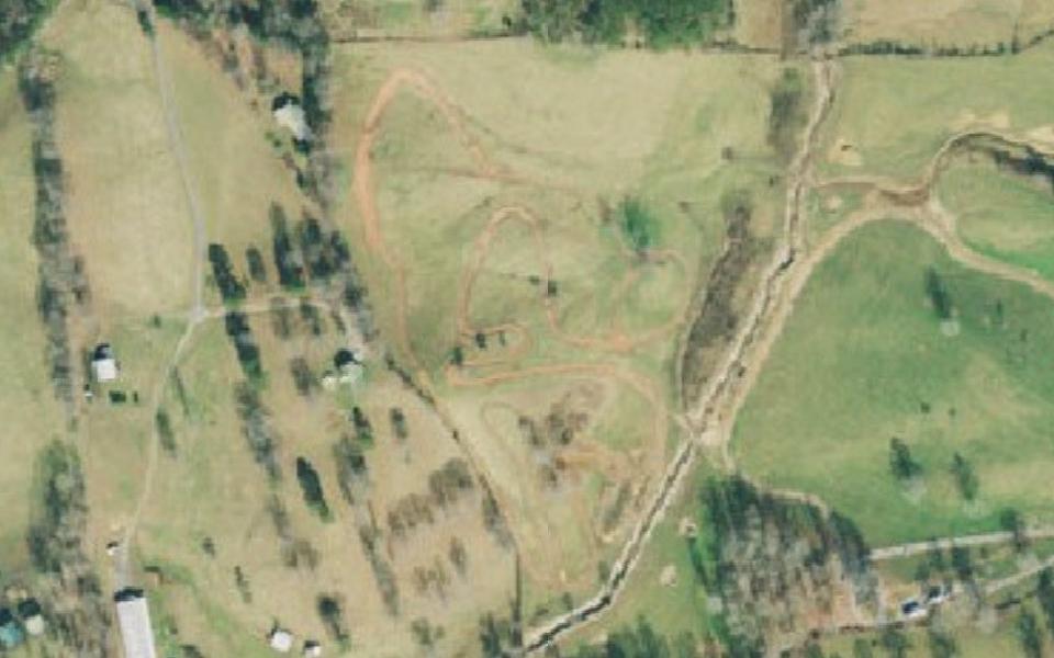 Blue Ridge motocross track seen from above