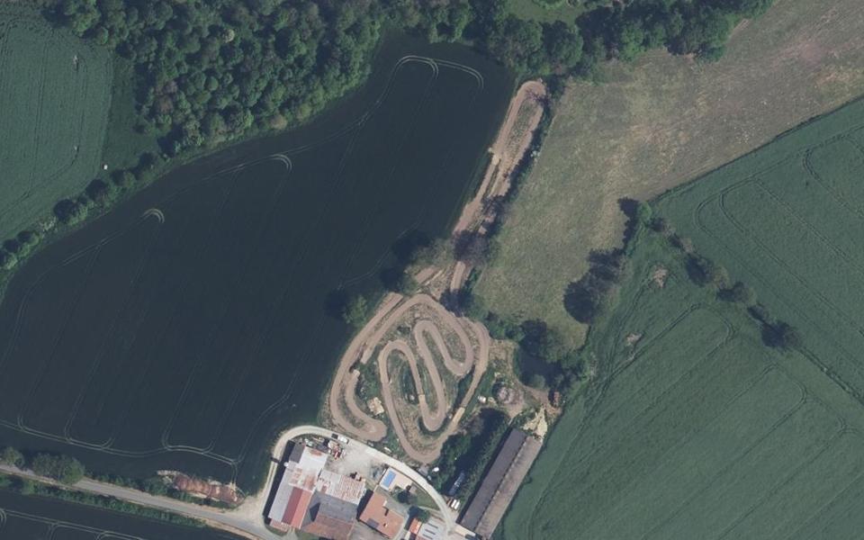 Terrain de motocross de Mauléon vu du ciel