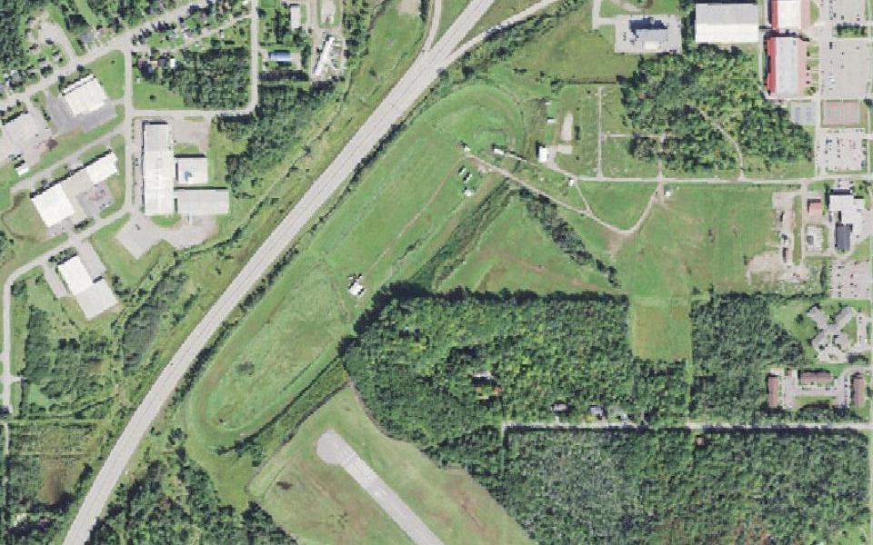 I-500 Snowmobile Race Grounds seen from above