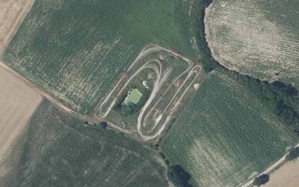 Vervant motocross track seen from above