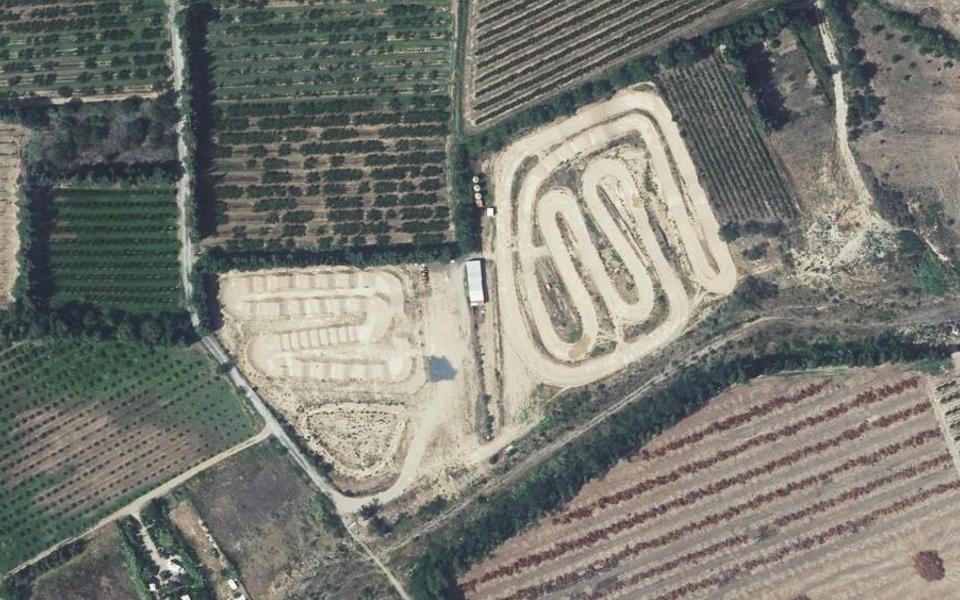 Millas motocross track seen from above