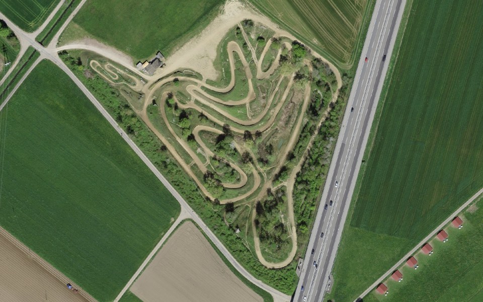 Oensingen motocross track seen from above