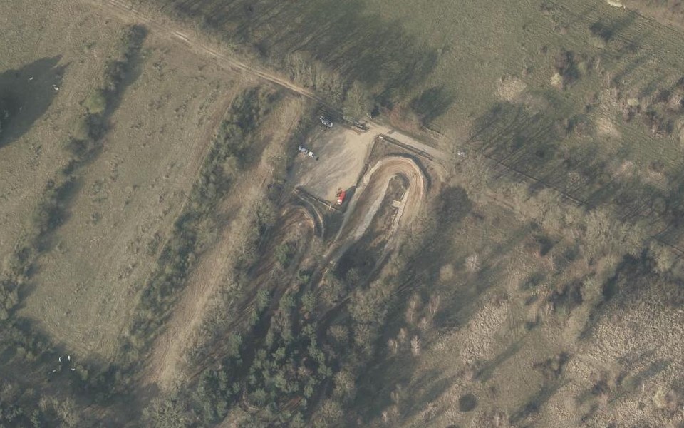 Terrain de motocross d’Arcen vu du ciel