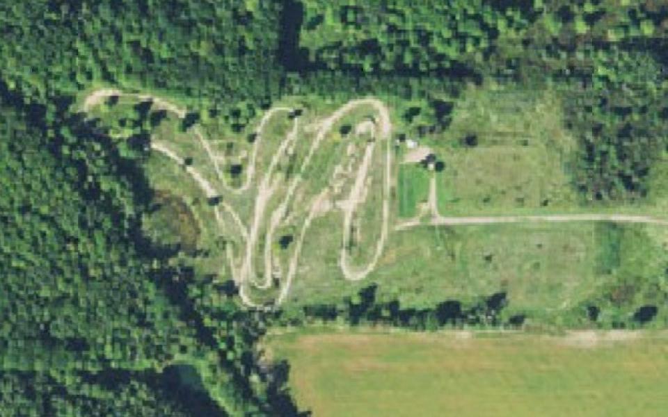 Terrain de motocross d’Andover vu du ciel