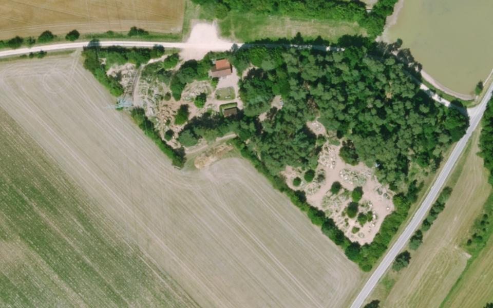Trialstrecken Heideck vu du ciel