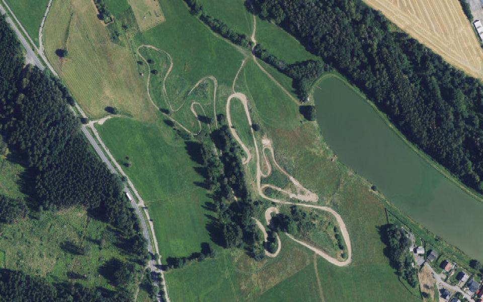 Policka motocross track seen from above