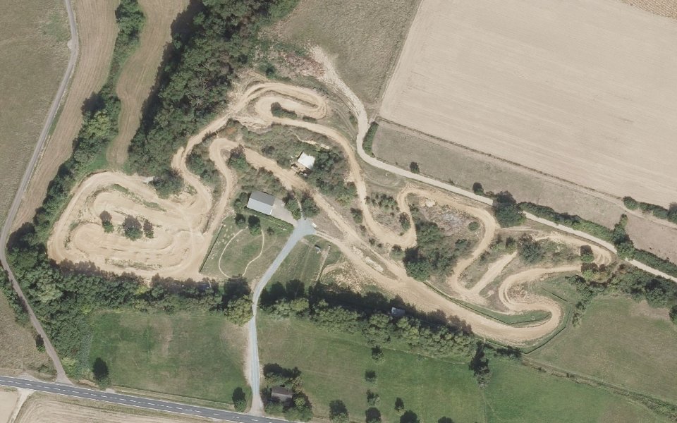 Terrain de motocross de Kaltenholzhausen vu du ciel