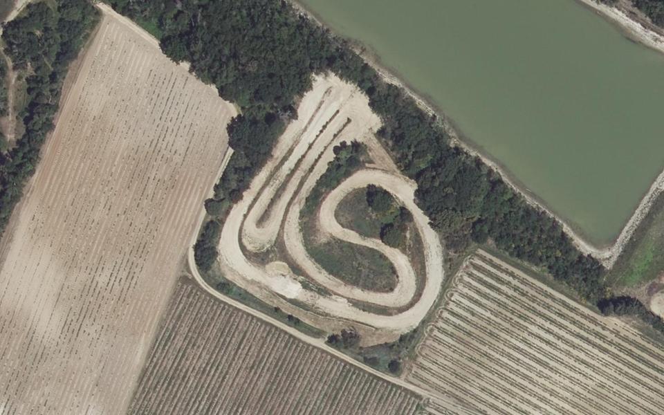 Terrain de motocross de Lauraguel vu du ciel