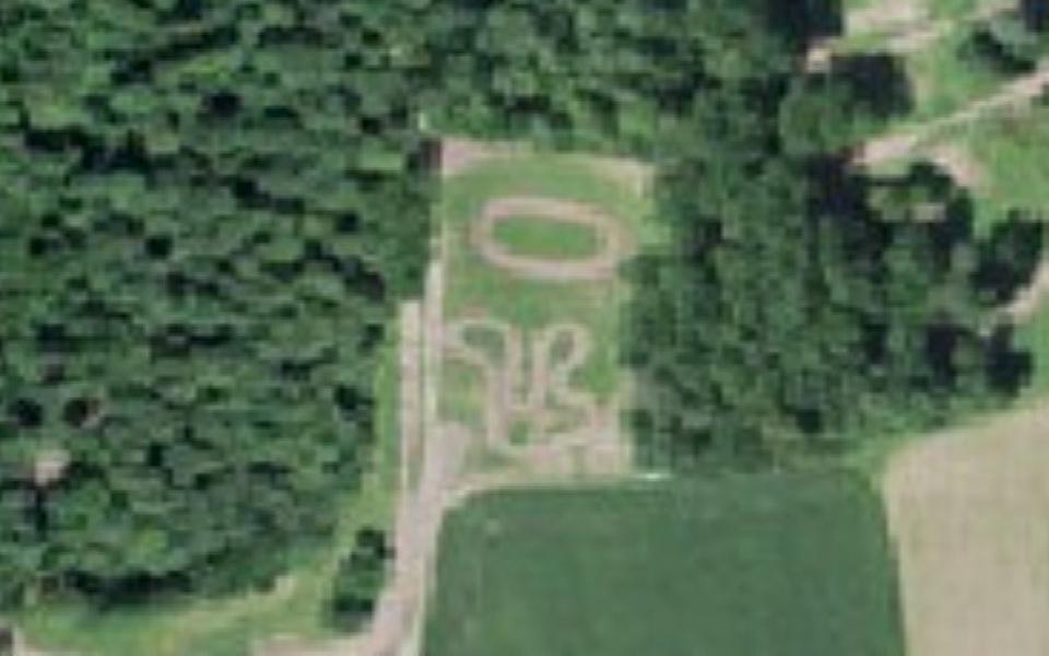 Waterville motocross track seen from above