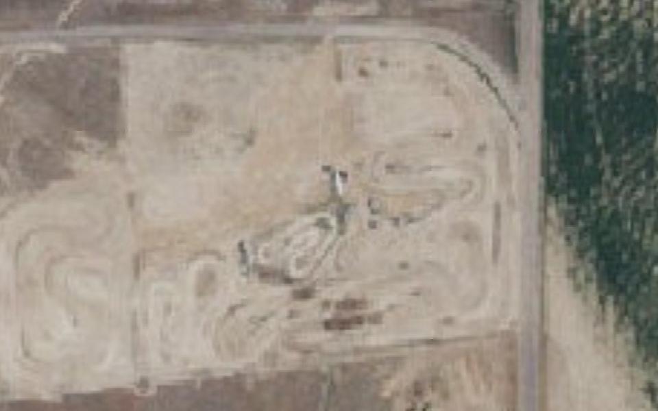 Chubbuck motocross track seen from above