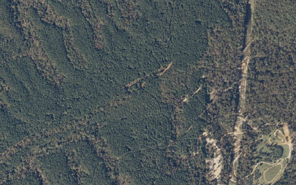 Springville motocross track seen from above