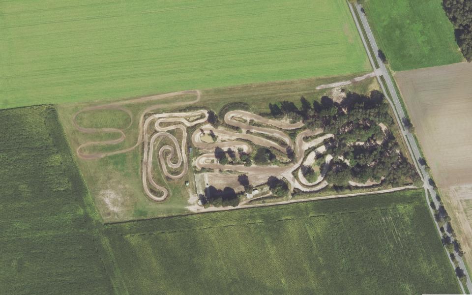 Terrain de motocross de Wehrbleck vu du ciel