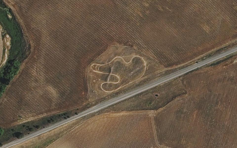 Narros del Castillo motocross track seen from above