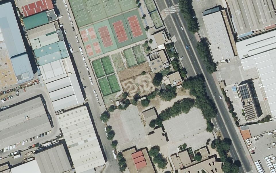 San Fernando de Henares motocross track seen from above