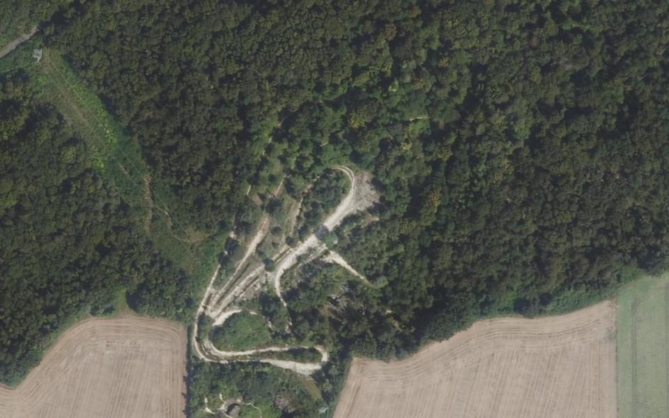 Terrain de motocross de Larchant vu du ciel