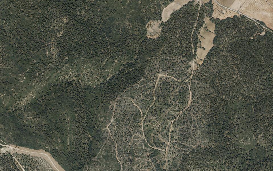 Terrain de motocross de Siete Aguas vu du ciel
