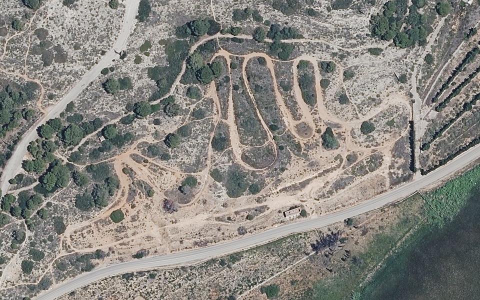 Terrain de motocross de Cullera vu du ciel