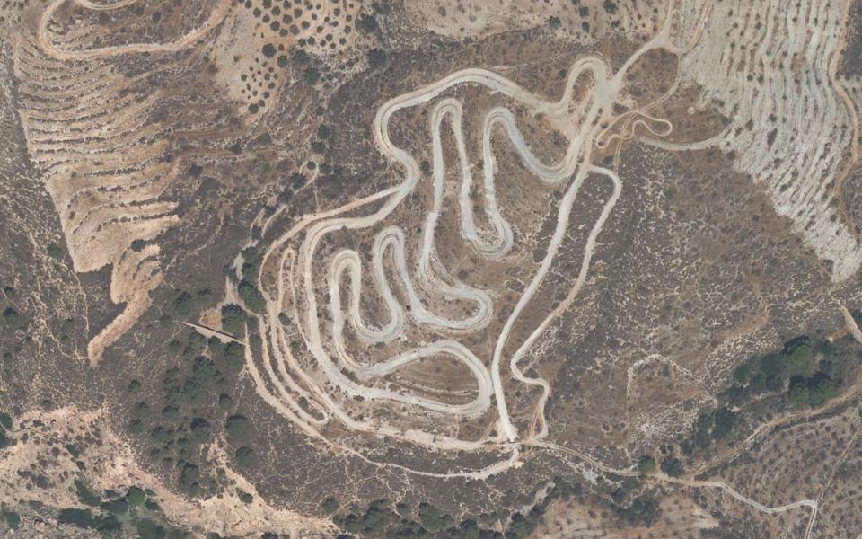 Circuito de motocross y enduro seen from above