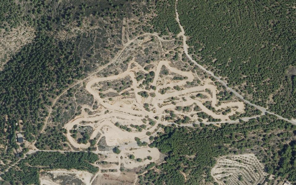 l'Alcora motocross track seen from above