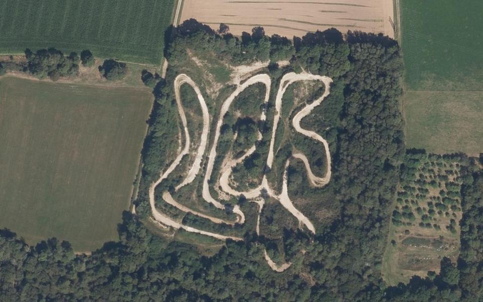 Saint-Jean-Brévelay motocross track seen from above