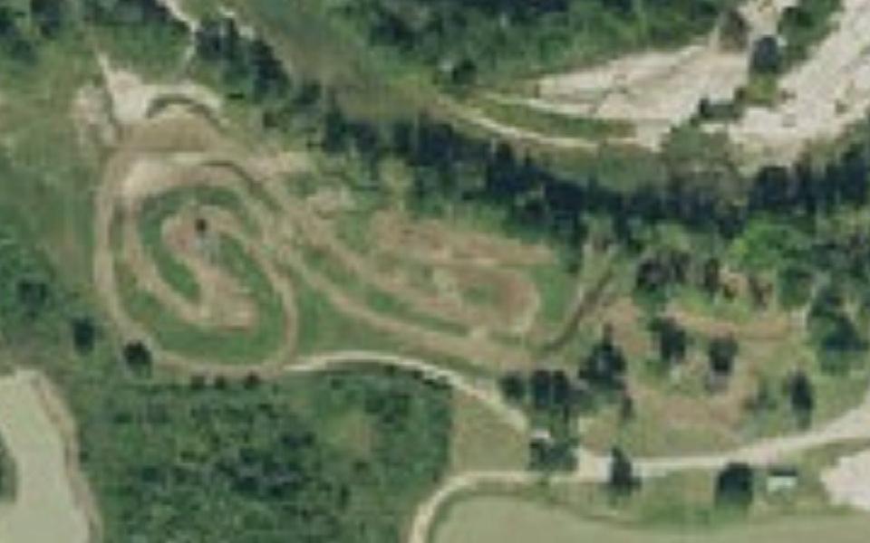 Conroe motocross track seen from above