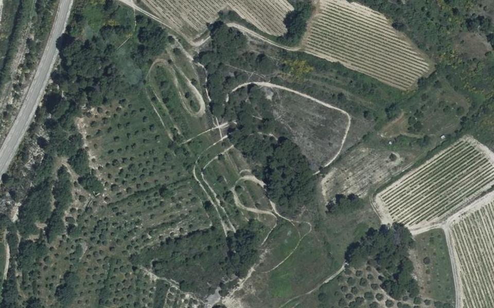 Terrain de motocross de Malemort-du-Comtat vu du ciel