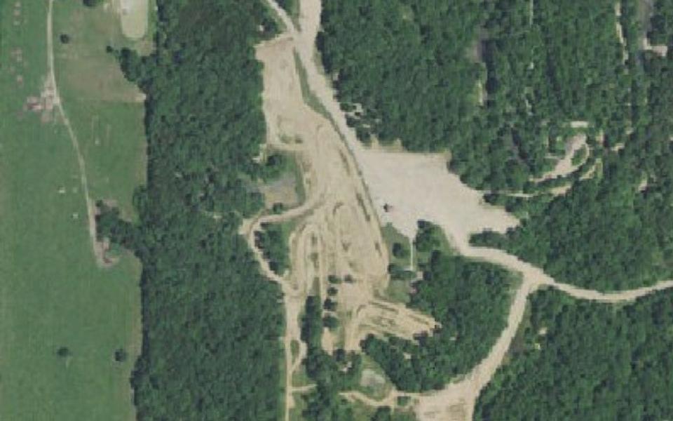 Terrain de motocross d’Hallsville vu du ciel