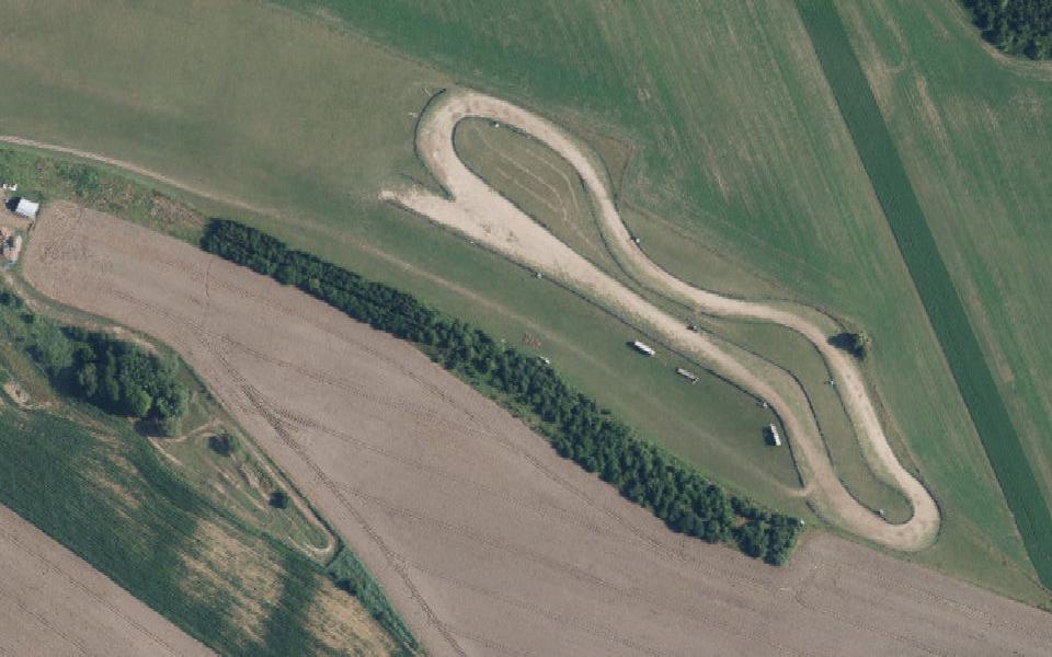 Nechanice motocross track seen from above