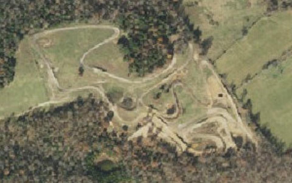 Harrison motocross track seen from above