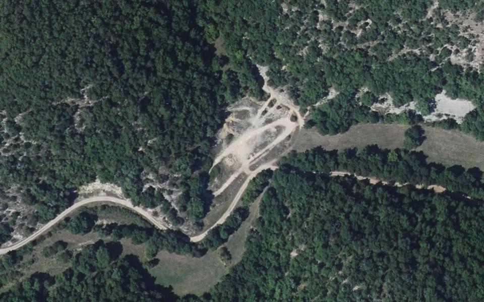 Terrain de motocross de Salvagnac-Cajarc vu du ciel