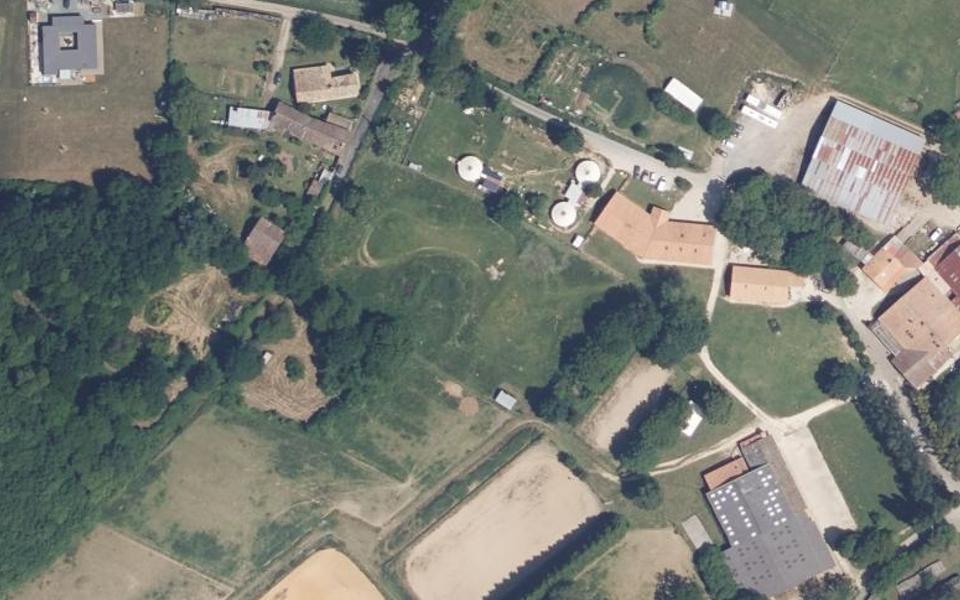 Lezay motocross track seen from above