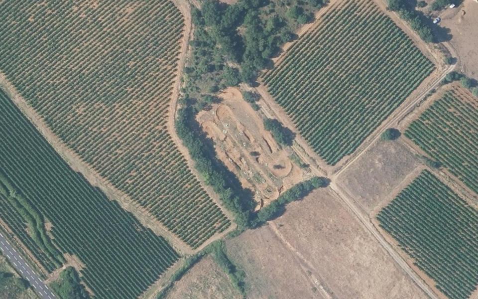 Caux motocross track seen from above