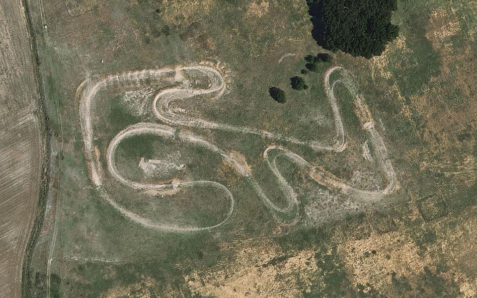 Escalona del Prado motocross track seen from above