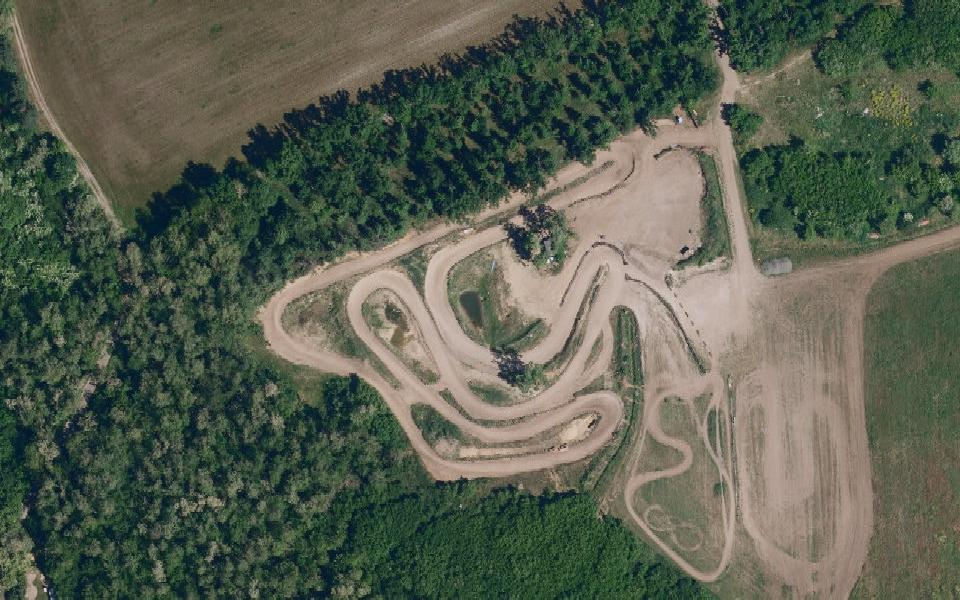 Hrusovany nad Jevisovkou motocross track seen from above