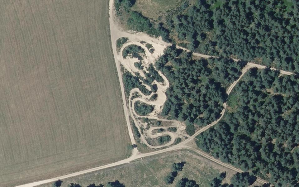 Terrain de motocross de Sainte-Eulalie vu du ciel