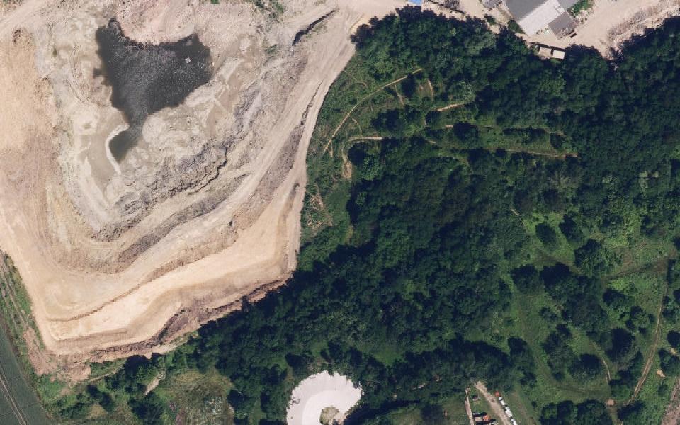 Hnevotin motocross track seen from above