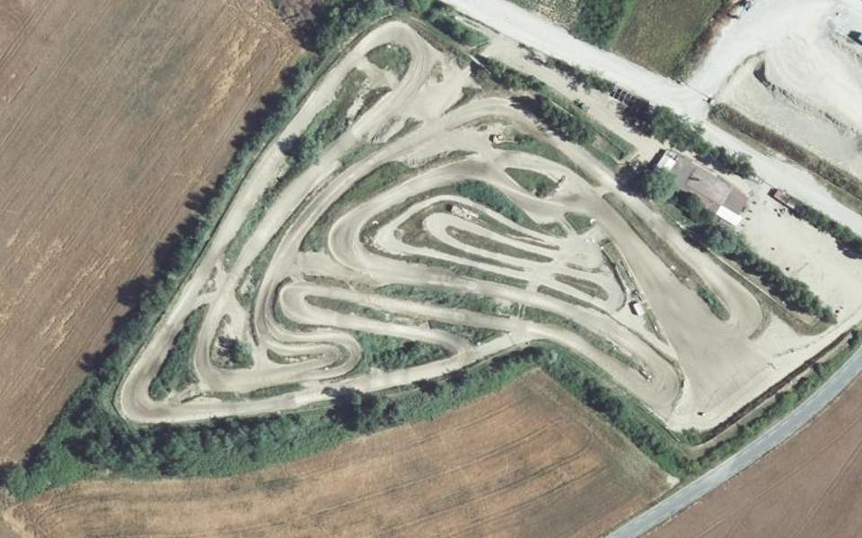 Viry motocross track seen from above