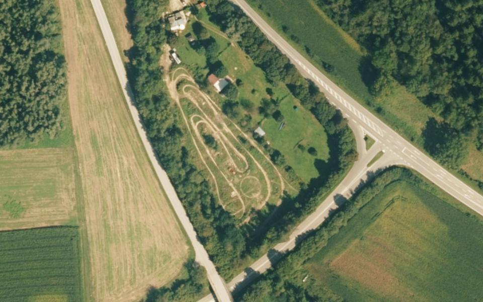 Terrain de motocross de Freilassing vu du ciel