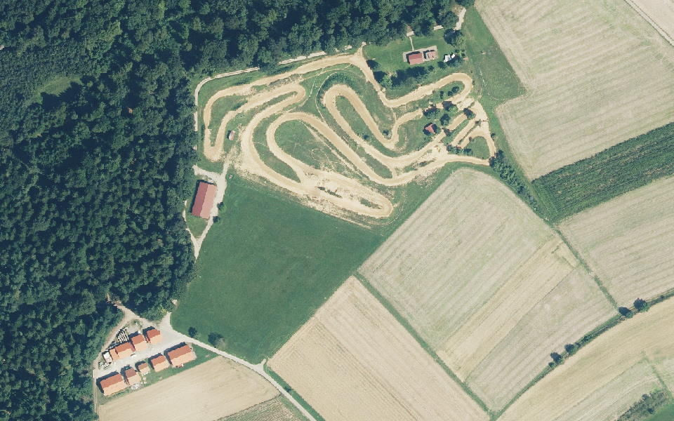 Horb am Neckar motocross track seen from above