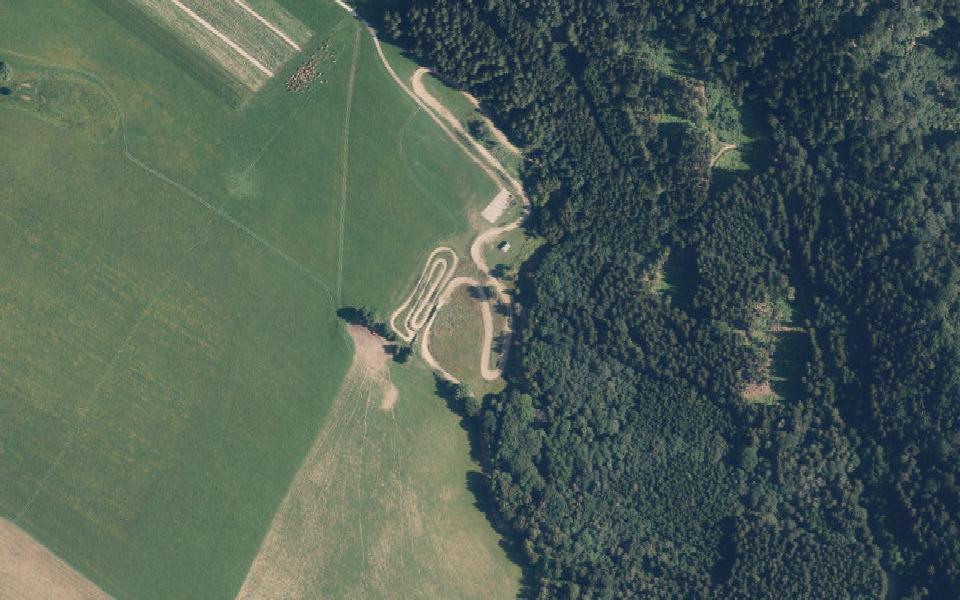 Hanusovice motocross track seen from above