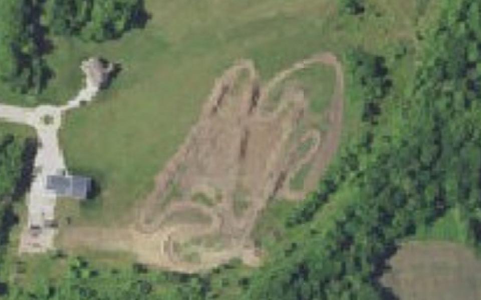 Terrain de motocross de Smithville vu du ciel