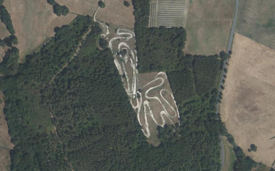 Boscamnant motocross track seen from above