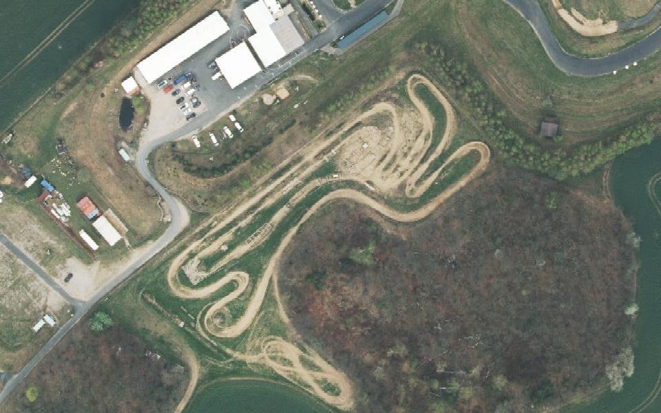 Terrain de motocross de Lichtenberg vu du ciel
